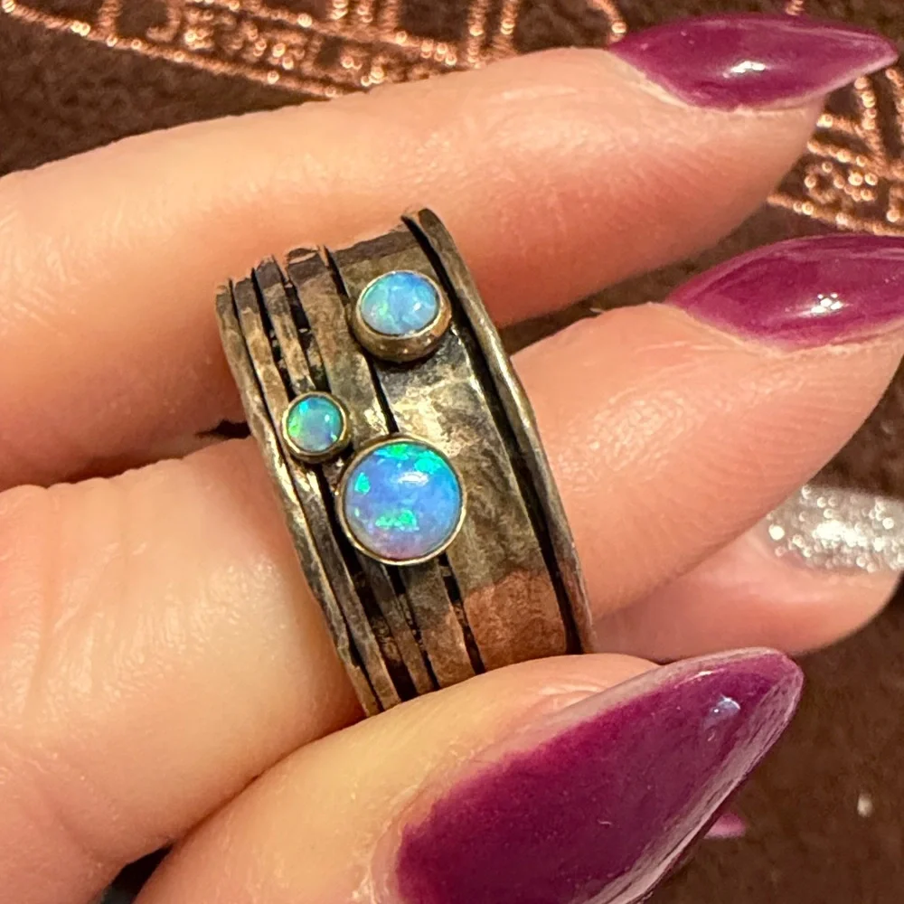 Phillip David jewelers the art of design Opal Spinner Ring - Picture 6 of 7